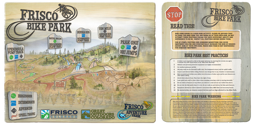 Frisco Bike Park Signage